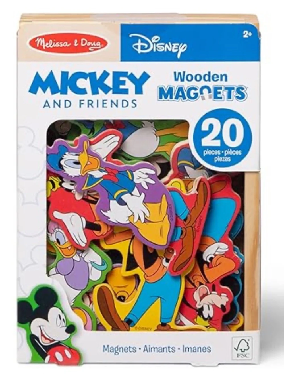 Melissa & Doug Disney Mickey and Friends Wooden Magnets - NEW